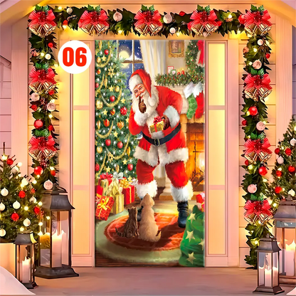 Forro para Puerta de Navidad