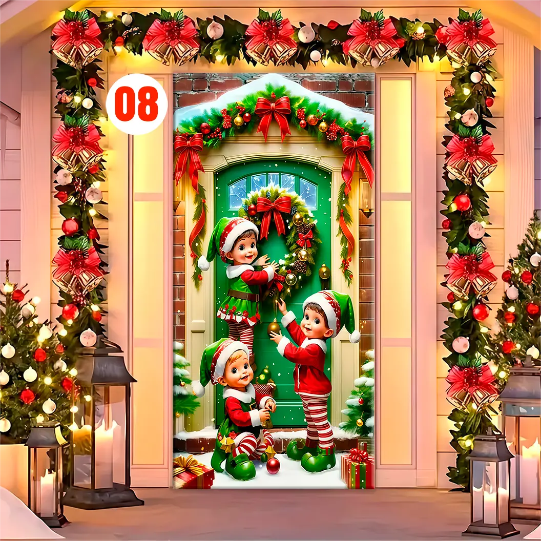 Forro para Puerta de Navidad