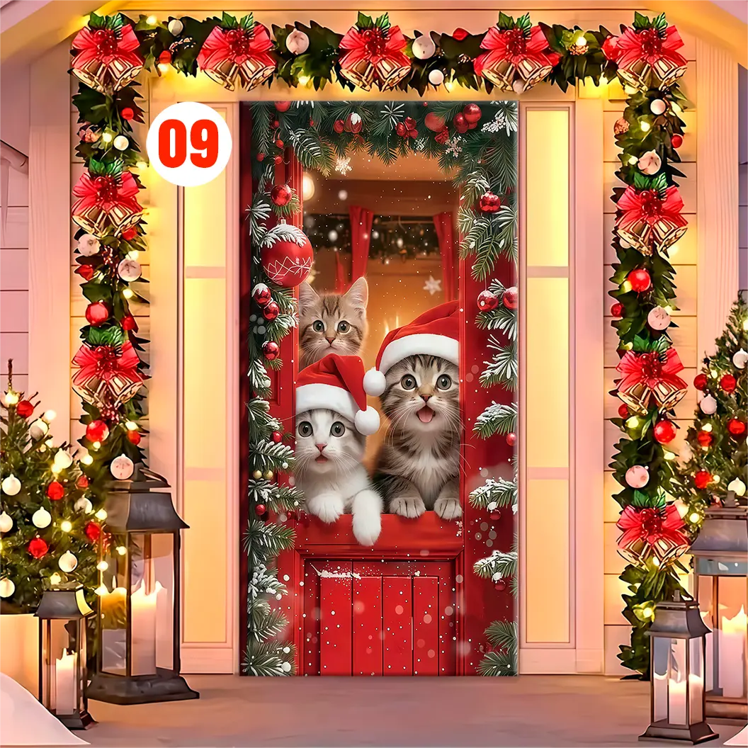 Forro para Puerta de Navidad