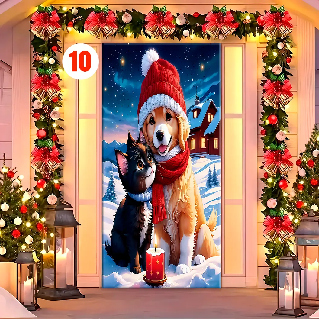 Forro para Puerta de Navidad