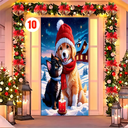 Forro para Puerta de Navidad