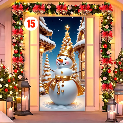 Forro para Puerta de Navidad