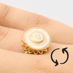 Anillo Girasol Giratorio + Caja de Regalo