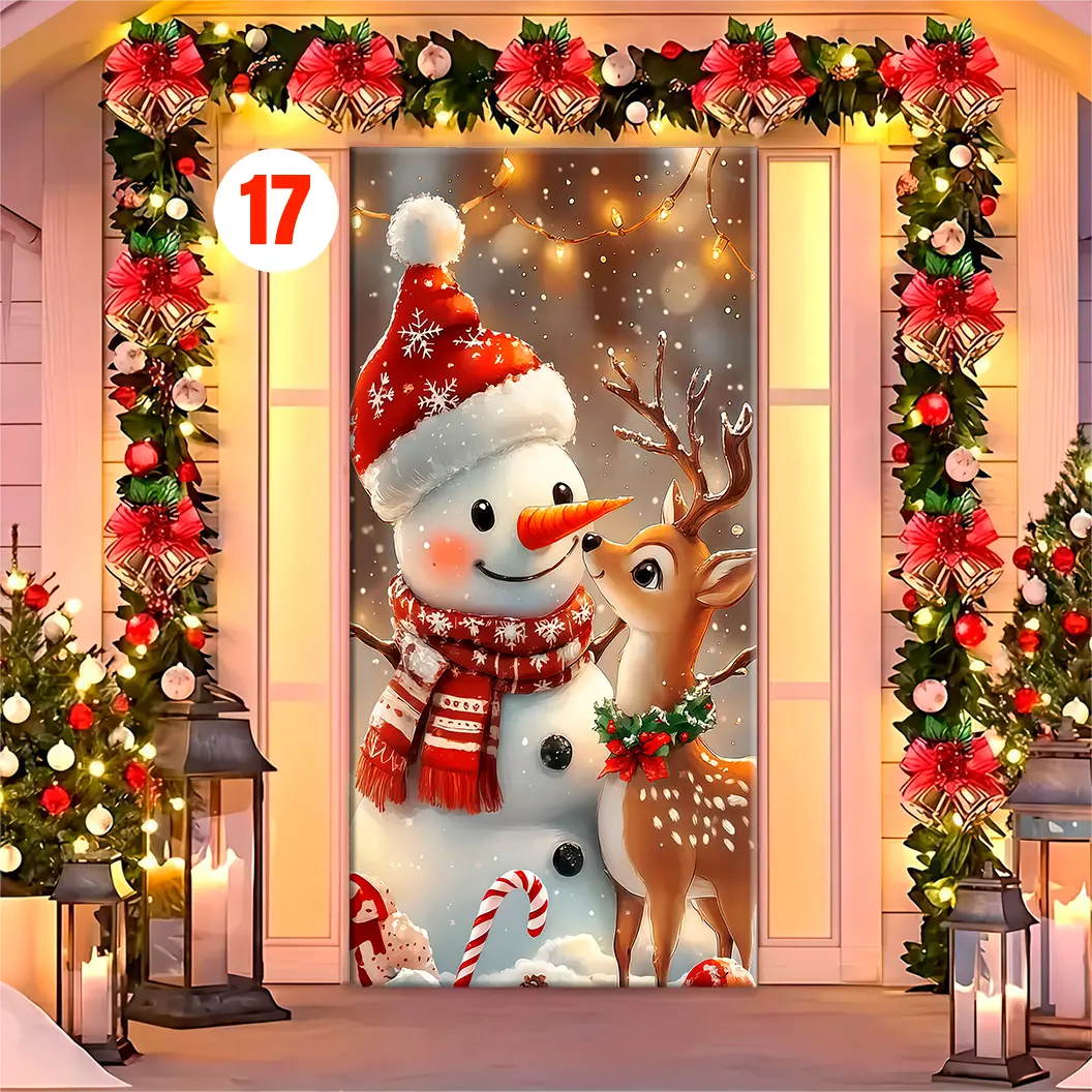 Forro para Puerta de Navidad