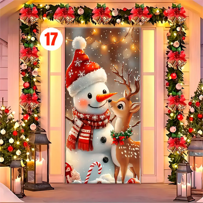 Forro para Puerta de Navidad