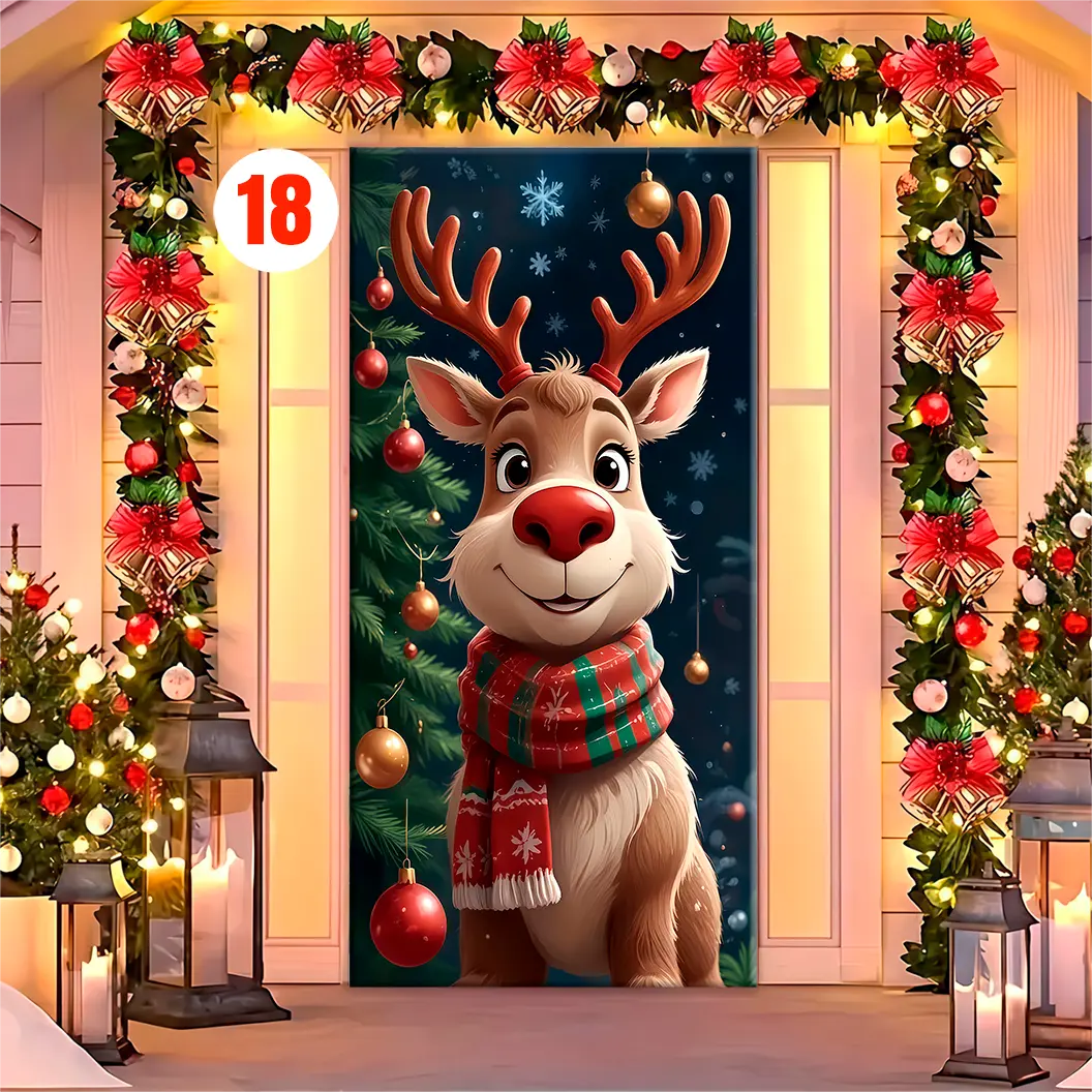 Forro para Puerta de Navidad