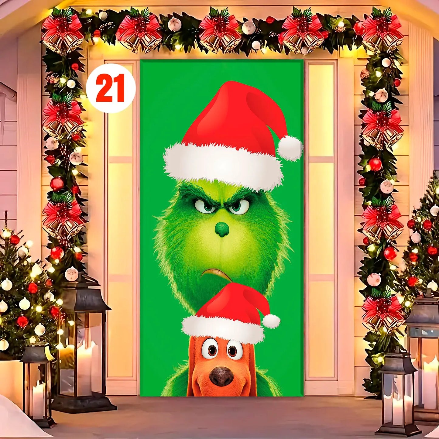 Forro para Puerta de Navidad