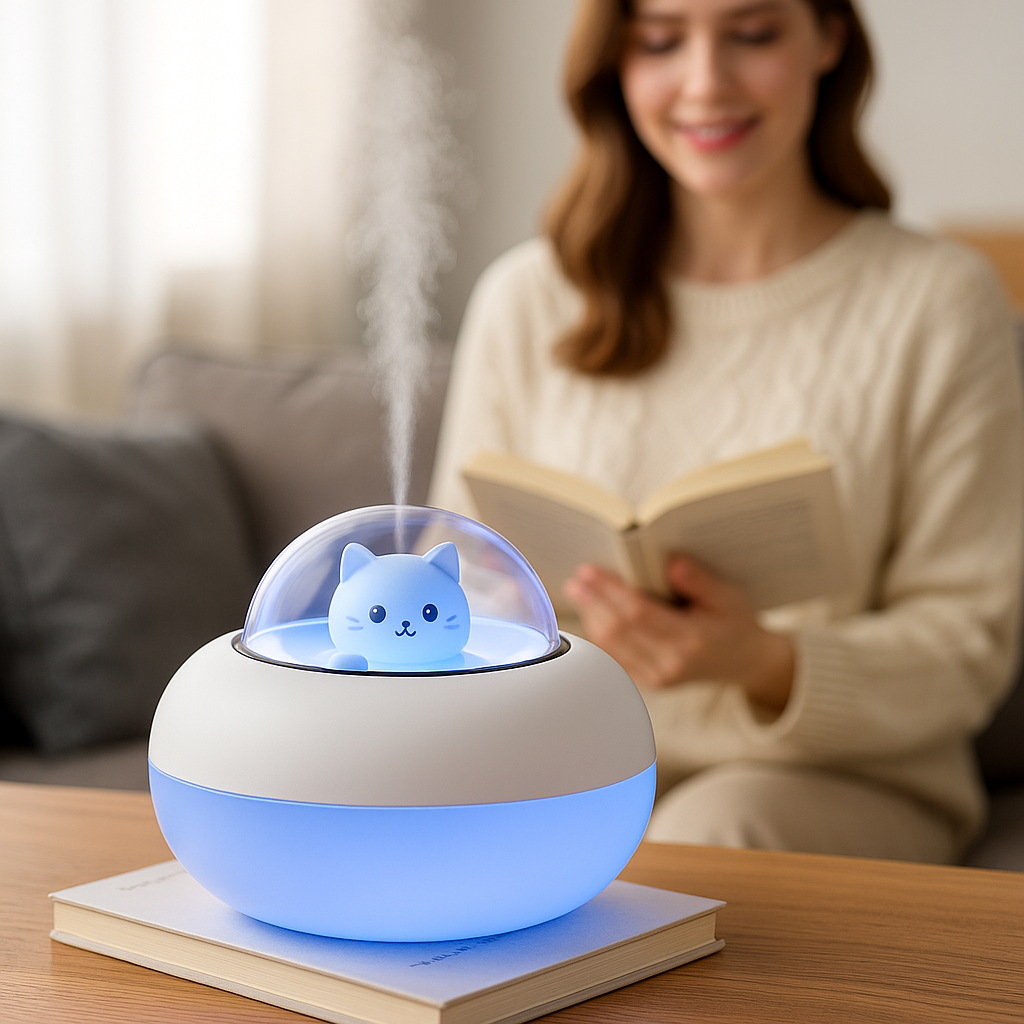 KittyMist – Humidificador LED con Gatito