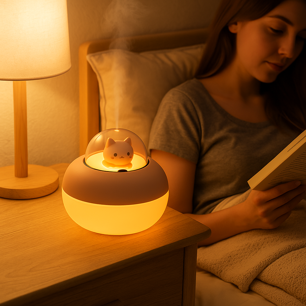 KittyMist – Humidificador LED con Gatito