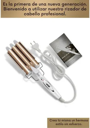 NUEVO WAVE3 PRO, RIZADOR ONDULADOR CON 3 CILINDROS